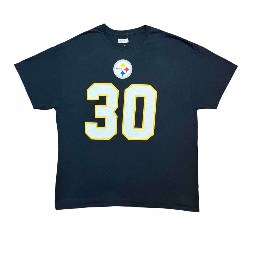 NFL Pittsburg Steelers T-Shirt Jersey, Men's, Size XL, Black Short Sleeves
